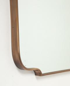 Mid Century Modernist Rectangular Brass Wall Mirror - 4754919