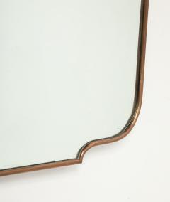 Mid Century Modernist Rectangular Brass Wall Mirror - 4754920