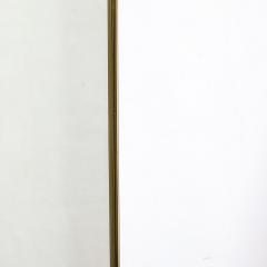 Mid Century Modernist Rectangular Brass Wrapped Mirror - 3523759