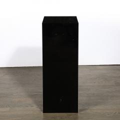 Mid Century Modernist Rectilinear Black Acrylic Pedestal - 3523718