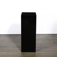 Mid Century Modernist Rectilinear Black Acrylic Pedestal - 3523725