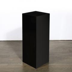 Mid Century Modernist Rectilinear Black Acrylic Pedestal - 3523727