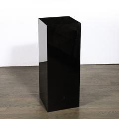 Mid Century Modernist Rectilinear Black Acrylic Pedestal - 3523790