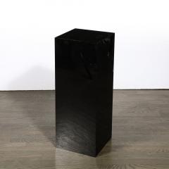 Mid Century Modernist Rectilinear Black Acrylic Pedestal - 3523850
