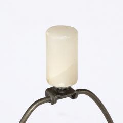 Mid Century Modernist Sculptural Balustrade Form Table Lamp in Carrera Marble - 3523704