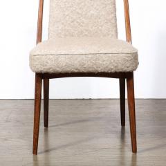 Mid Century Modernist Sculptural Frame Back Chair in Walnut Holly Hunt Fabric - 3040520