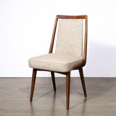 Mid Century Modernist Sculptural Frame Back Chair in Walnut Holly Hunt Fabric - 3040526