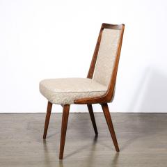 Mid Century Modernist Sculptural Frame Back Chair in Walnut Holly Hunt Fabric - 3040528