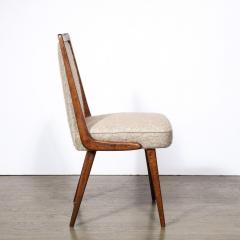 Mid Century Modernist Sculptural Frame Back Chair in Walnut Holly Hunt Fabric - 3040564