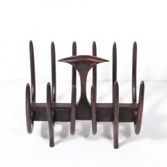 Mid Century Modernist Sculptural Osseous Form Magazine Stand in Rosewood - 4720000