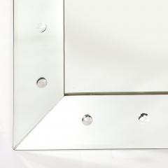Mid Century Modernist Shadowbox Mirror W Reverse Beveled Detailing - 3752514