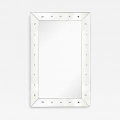 Mid Century Modernist Shadowbox Mirror W Reverse Beveled Detailing - 3755610