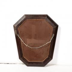 Mid Century Modernist Shadowbox Mirror with Reversed Etching in Smoked Rose - 3276631