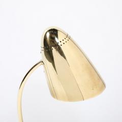 Mid Century Modernist Space Age Polished Brass Table Lamp - 3976275