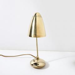 Mid Century Modernist Space Age Polished Brass Table Lamp - 3976348