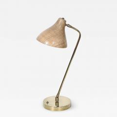 Mid Century Modernist Striated Resin Shade Articulating Table Lamp w Brass Base - 3527439