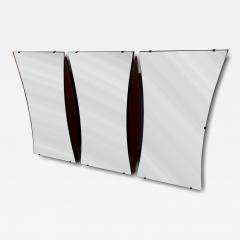 Mid Century Modernist Style Walnut Wall Hanging Mirror 65 x 40  - 4475572