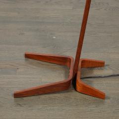 Mid Century Modernist Teak Bentwood Sculptural Floor Lamp with Diffuser - 4745478
