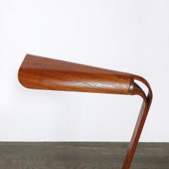 Mid Century Modernist Teak Bentwood Sculptural Floor Lamp with Diffuser - 4745498