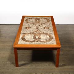 Mid Century Modernist Teak Ceramic Tile Topped Cocktail Table by Gangso Mobler - 3861521