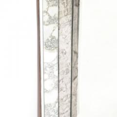Mid Century Modernist Tessellated Octagonal Smoked Antiqued Mirror Border - 3925995