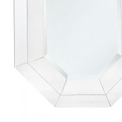 Mid Century Modernist Three tier Octagonal Paneled Mirror w Beveled Detailing - 3600110