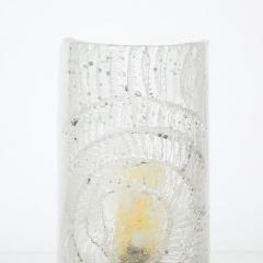 Mid Century Modernist Translucent Murano Glass Uplight W Textured Spiral - 4037952
