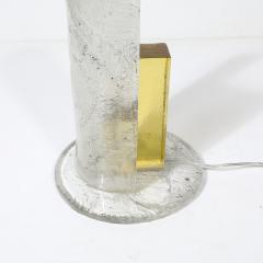 Mid Century Modernist Translucent Murano Glass Uplight W Textured Spiral - 4037954