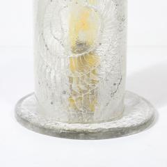 Mid Century Modernist Translucent Murano Glass Uplight W Textured Spiral - 4037956