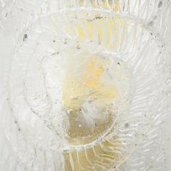 Mid Century Modernist Translucent Murano Glass Uplight W Textured Spiral - 4037971