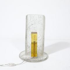 Mid Century Modernist Translucent Murano Glass Uplight W Textured Spiral - 4037980