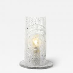 Mid Century Modernist Translucent Murano Glass Uplight W Textured Spiral - 4039464