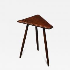 Mid Century Modernist Triangular Side Table with Tapered Supports signed Cushman - 4465944