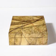 Mid Century Modernist Vellum Hued Textural Box Signed Allessandro  - 3899062