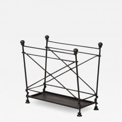 Mid Century Modernist Wrought Iron Rope Motif Magazine Stand - 3444373