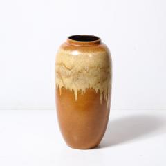 Mid Century Modernist Yellow Ochre and Saffron Ceramic Glazed Umbrella Stand - 4162077