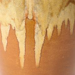 Mid Century Modernist Yellow Ochre and Saffron Ceramic Glazed Umbrella Stand - 4162079
