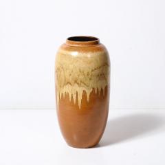 Mid Century Modernist Yellow Ochre and Saffron Ceramic Glazed Umbrella Stand - 4162084