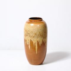Mid Century Modernist Yellow Ochre and Saffron Ceramic Glazed Umbrella Stand - 4162085