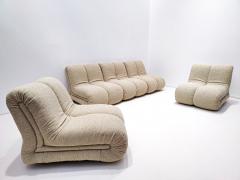 Mid Century Modular Cream Fabric Sofa in the Style of Claudio Vagnoni - 2410504