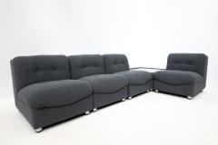 Mid Century Modular Sofa Set in Grey Fabric - 2792779