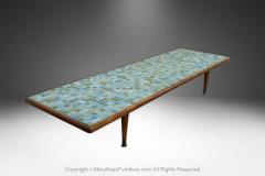 Mid Century Mosaic Tile Top Low Coffee Table - 4293102