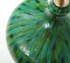 Mid Century Mottled Green Lamps - 2715337