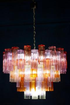 Mid Century Multicolored Murano Glass Tronchi Chandelier - 4713733