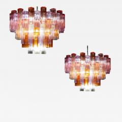 Mid Century Multicolored Murano Glass Tronchi Chandelier - 4716322
