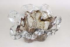 Mid Century Murano Glass Bowl Glass Sculpture Italy ca 1950 - 3631617