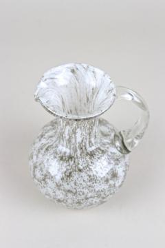 Mid Century Murano Glass Vase Glass Jug With Bubbles Italy circa 1960 - 3574862