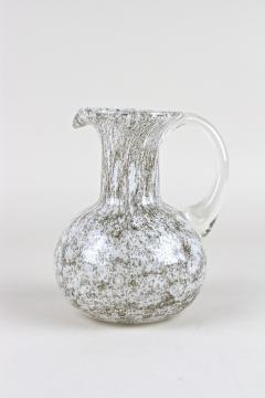Mid Century Murano Glass Vase Glass Jug With Bubbles Italy circa 1960 - 3574863