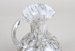 Mid Century Murano Glass Vase Glass Jug With Bubbles Italy circa 1960 - 3574865
