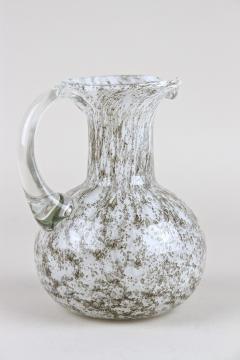 Mid Century Murano Glass Vase Glass Jug With Bubbles Italy circa 1960 - 3574866
